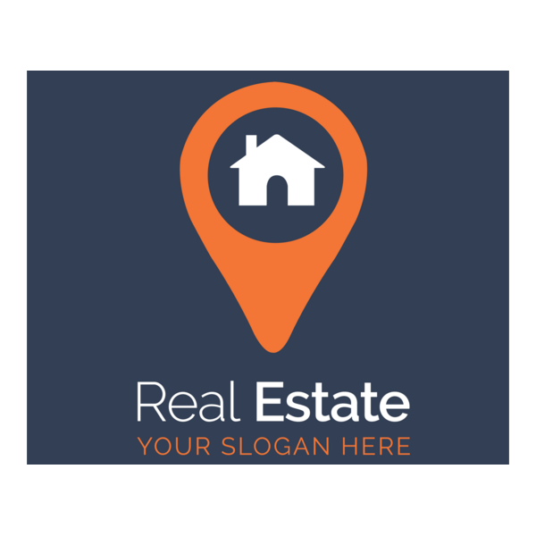 Geo Pin and House Logo PNG Vector