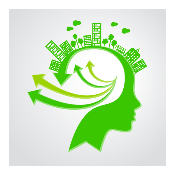 Girl Ecology Concept Illustration Logo PNG Vector