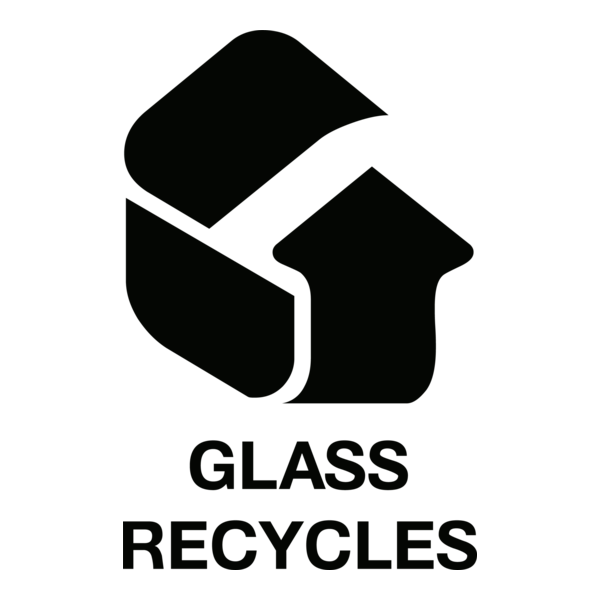 Glass Recycles Logo PNG Vector