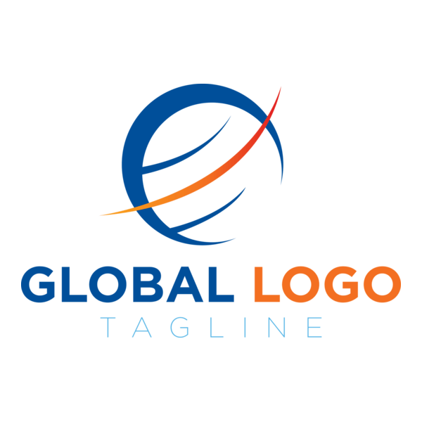 Global blue and orange Logo PNG Vector