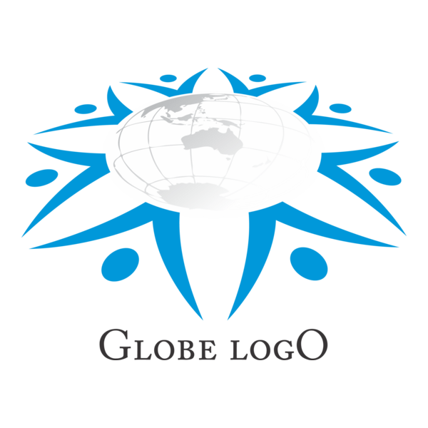 Globe People Work Logo PNG Vector