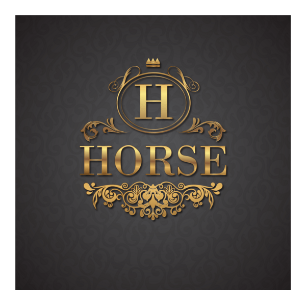Gold Horse Logo PNG Vector
