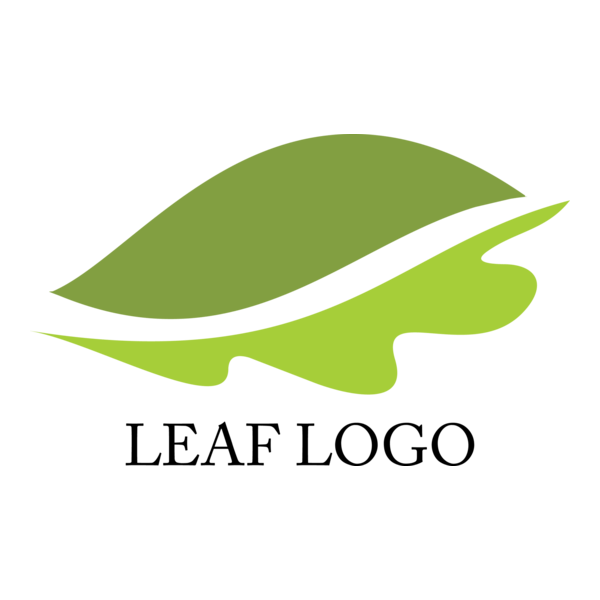 Green Leaf Design Logo PNG Vector