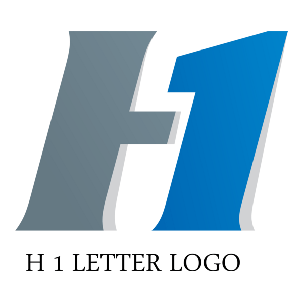 H1 Letter Logo PNG Vector