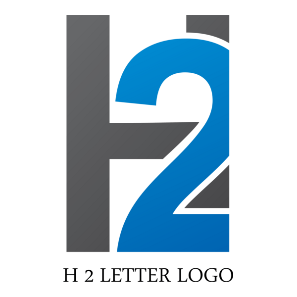 H2 Letter Logo PNG Vector
