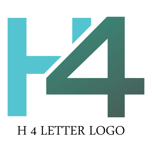 H4 Letter Logo PNG Vector