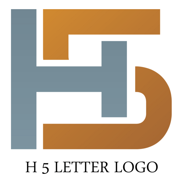 H5 Letter Logo PNG Vector