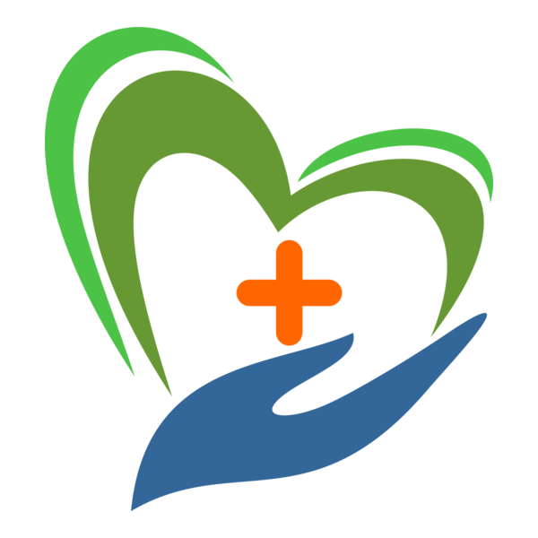 Hand Heart Logo PNG Vector