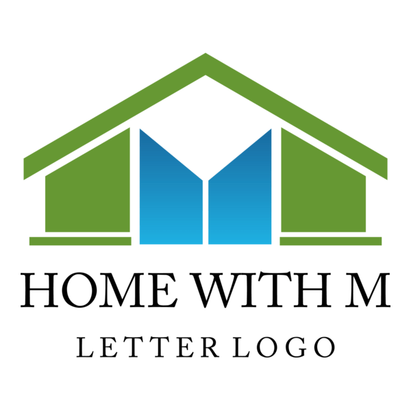 Home Building Construction M Letter Logo PNG Vector