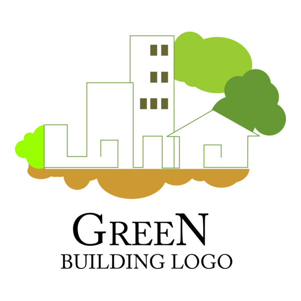 Home Construction Building Green Logo PNG Vector