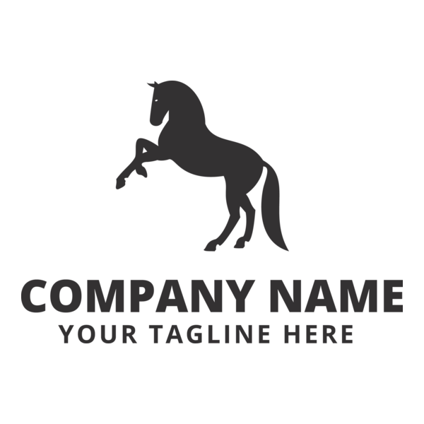 Horse Shape Logo PNG Vector