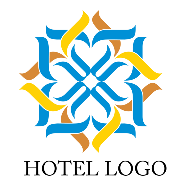 Hotel Floral Design Logo PNG Vector