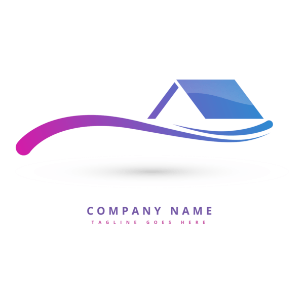 House and Wave Logo PNG Vector