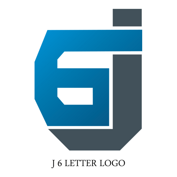 J6 Letter Logo PNG Vector