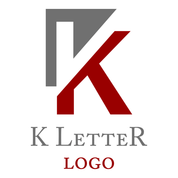 K Cut Letter Logo PNG Vector