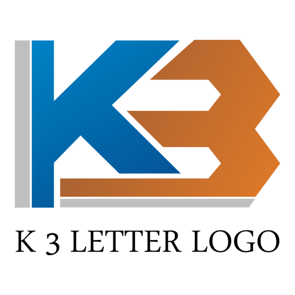 K3 Letter Logo PNG Vector