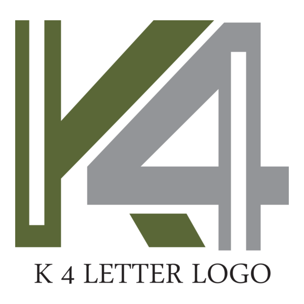 K4 Letter Logo PNG Vector (AI) Free Download