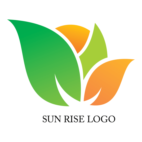 Leaf Sunrise Logo PNG Vector