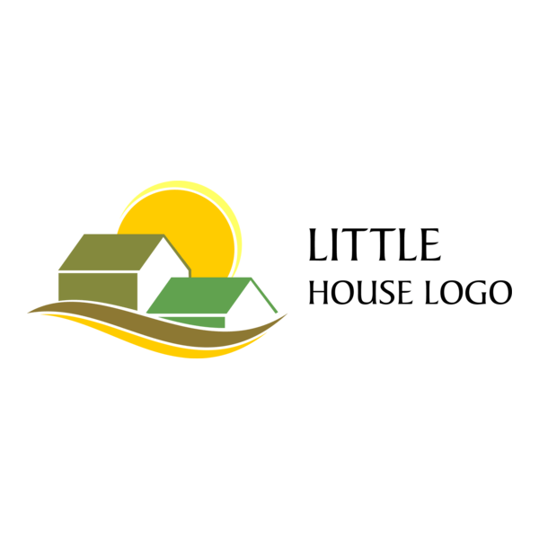Lettle House Sun Building Logo PNG Vector