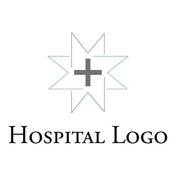M Letter Alphabet Medical Hospital Logo PNG Vector