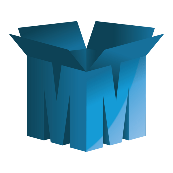 M Letter Box Logo PNG Vector