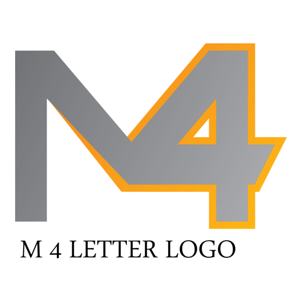 M4 Letter Logo PNG Vector