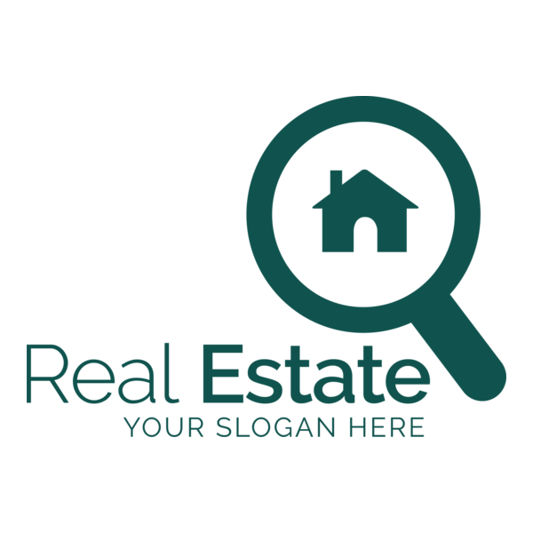 Magnifying glass Real Estate Finder Logo PNG Vector