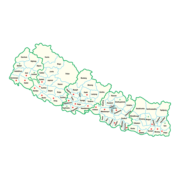 Map of Nepal Logo PNG Vector