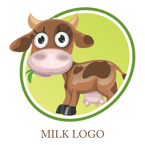 Milk Cow Drink Logo PNG Vector