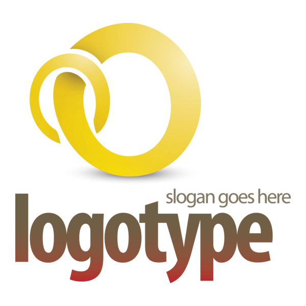Modern Yellow Infinity Logo PNG Vector