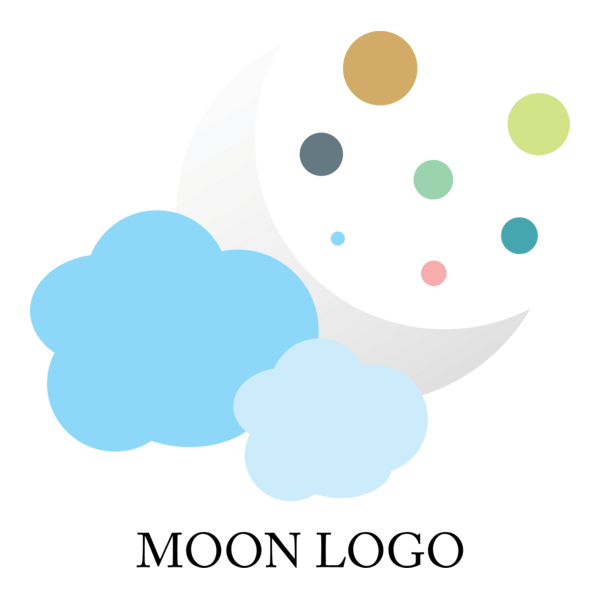 Moon Design Logo PNG Vector