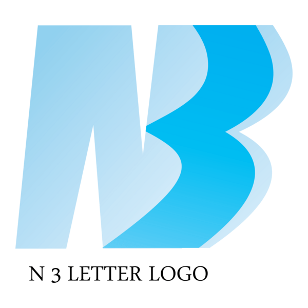 N3 Letter Logo PNG Vector