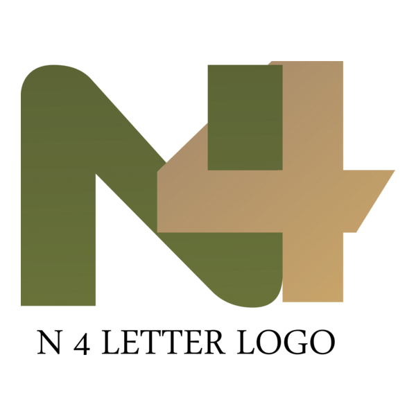 N4 Letter Logo PNG Vector