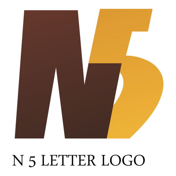 N5 Letter Logo PNG Vector