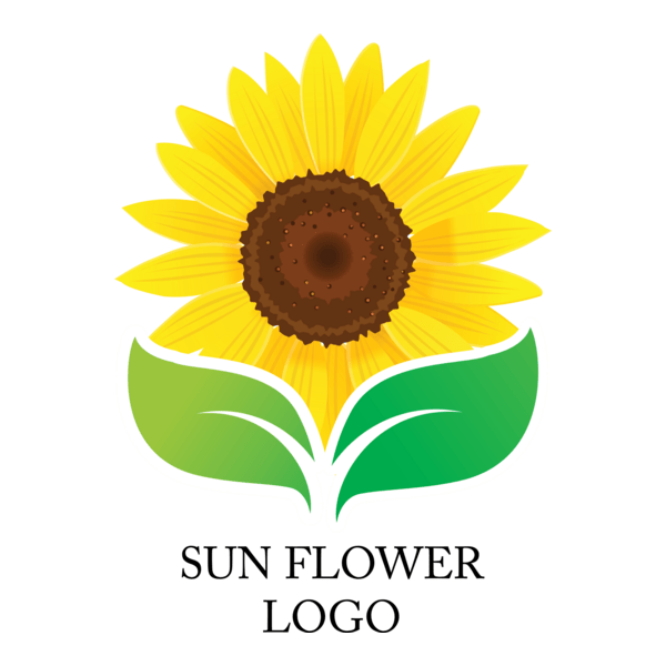Nature Sun Flower Yellow Logo PNG Vector