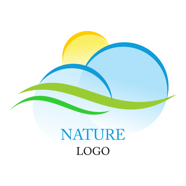 Nature Sun Green Sky Logo PNG Vector