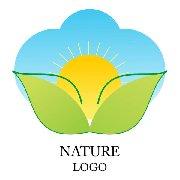 Nature Sunrise Green Logo PNG Vector