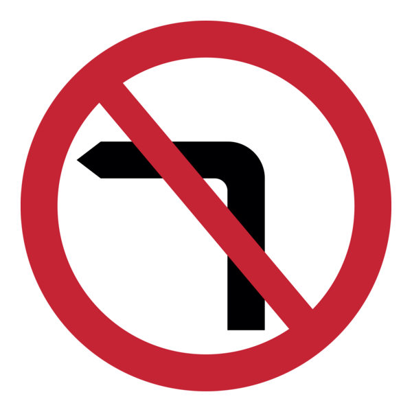 No left turn Logo PNG Vector
