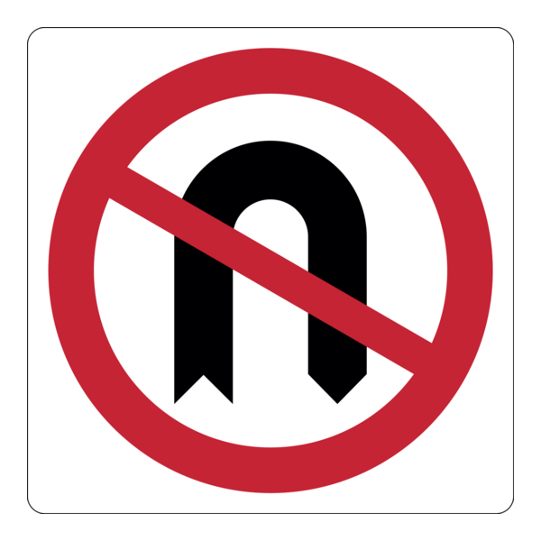 No U turn Logo PNG Vector