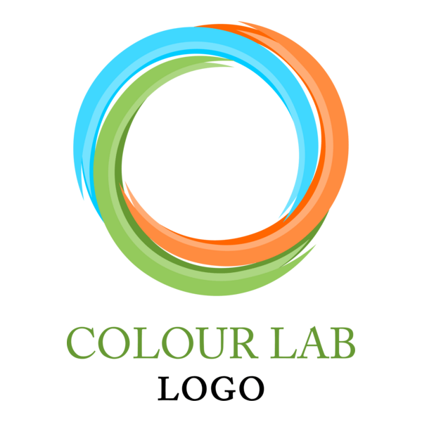 O Letter Brush Colour Logo PNG Vector