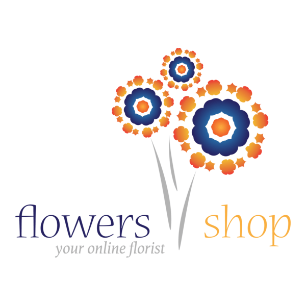 Online Florist Logo PNG Vector