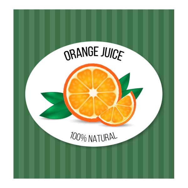 Orange Juice Logo PNG Vector