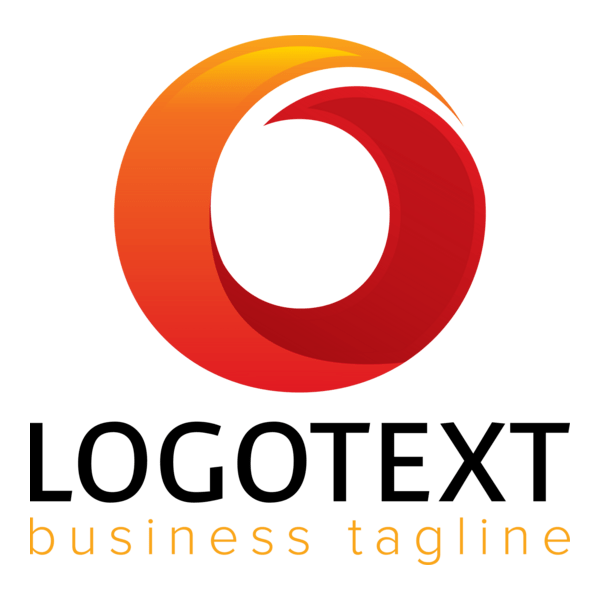 Orange rounded Logo PNG Vector