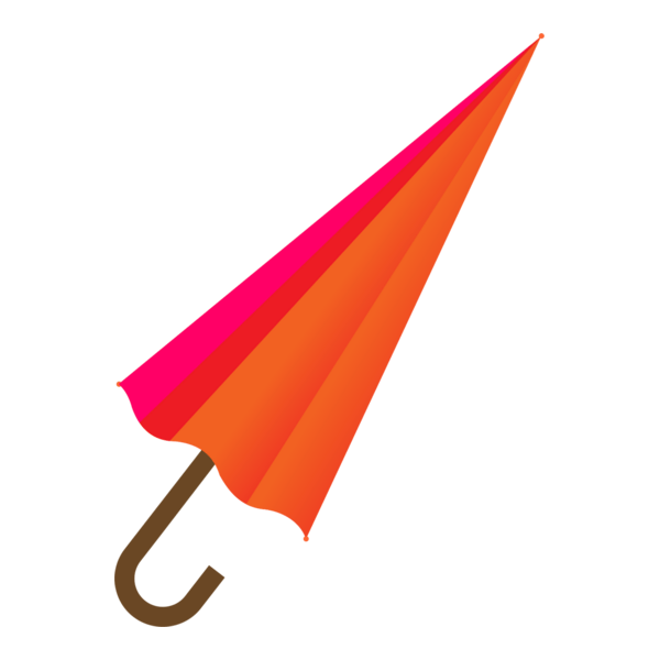 Orange Umbrella Logo PNG Vector