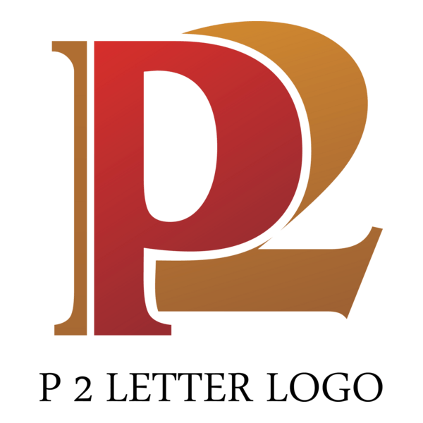 P2 Letter Logo PNG Vector
