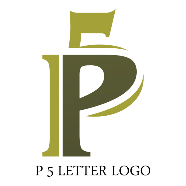 P5 Letter Logo PNG Vector
