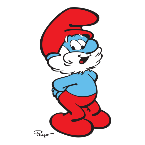 Papa Smurf Logo PNG Vector