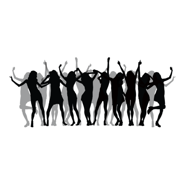 Party Girls Design Logo PNG Vector