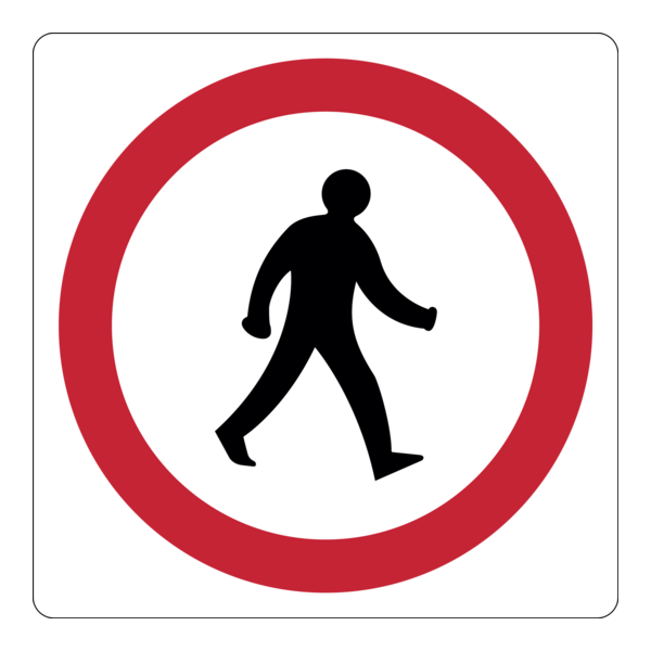 Pedestrians prohibit Logo PNG Vector