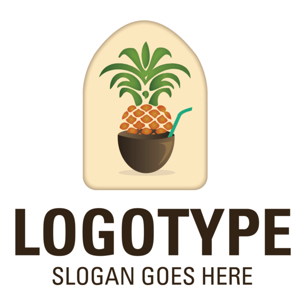 Pineapple Logo PNG Vector